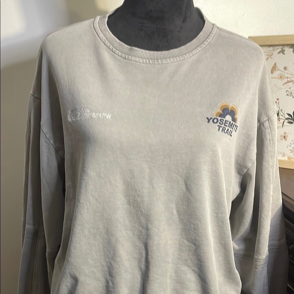 Zara Gray Crew Neck Sweater Classic Cotton Blend